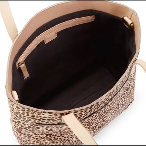 Madewell Medium Transport Black and Beige Cheetah Print Calf Hair Leather Tote